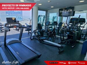 Proyecto de gimnasio hotel dazzler - activelife - matrix - cardio - trotadoras - elipticas - maquinas de gimnasio para hoteles