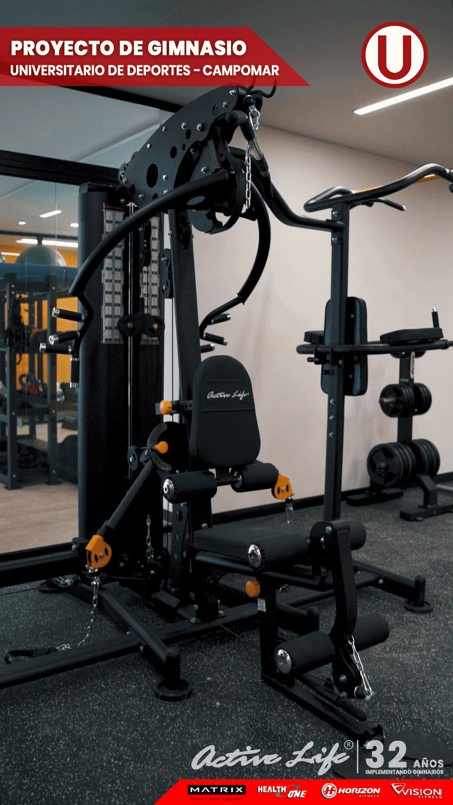 Maquinas de gimnasio para clubes deportivos FPF, IDDE, IDE, FPA, Federacion peruana de futbol, club Universitario de Deportes