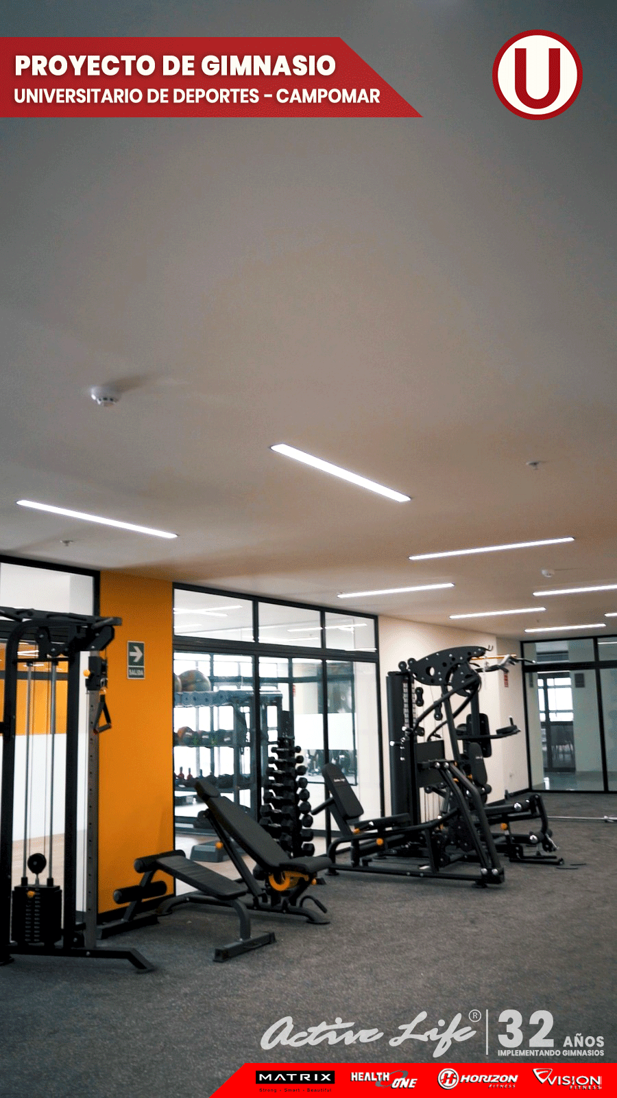 Maquinas de gimnasio para clubes deportivos FPF, IDDE, IDE, FPA, Federacion peruana de futbol, club Universitario de Deportes