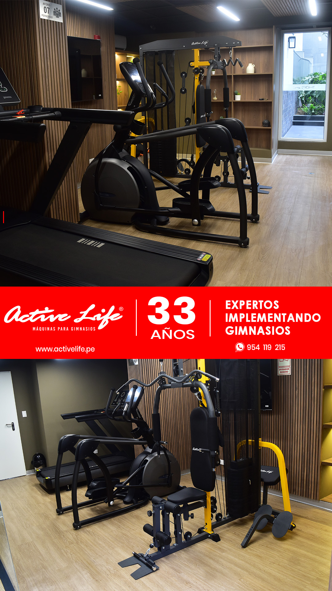 Maquinas de gimnasio Activelife - implementacion de gimnasios en condominion, maquina de pecho, piernas, trotadoras, elipticas, mini gimnasios
