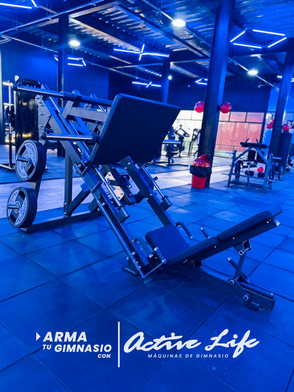 Activelife Maquinas de gimnasio - Proyectos Titan Gym - Maquinas para pecho, piernas, gluteos, hombros, banco regulable, mancuernas.